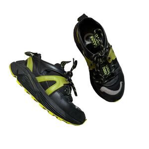 Ganni Lime Green And Black Trainers Size US 7